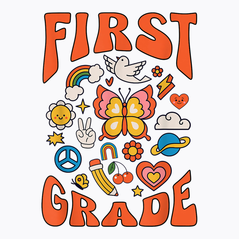 First Grade Teacher Retro Groovy 1st Grade Teacher Teams T Shirt T-shirt | Artistshot