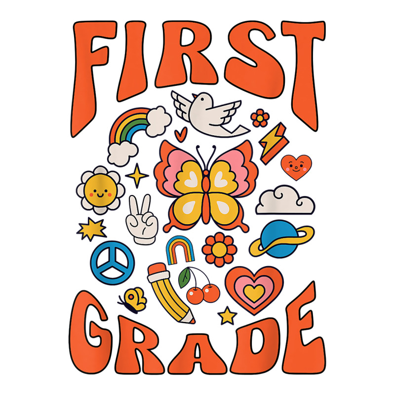 First Grade Teacher Retro Groovy 1st Grade Teacher Teams T Shirt V-neck Tee | Artistshot