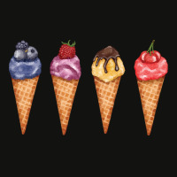 Assorted Ice Cream Cones T  Shirt Assorted Ice Cream Cones Set   Blueb Scorecard Crop Tee | Artistshot