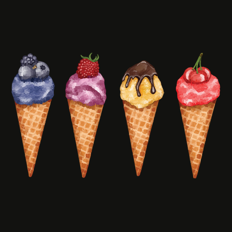 Assorted Ice Cream Cones T  Shirt Assorted Ice Cream Cones Set   Blueb Scorecard Crop Tee by ebertlance489 | Artistshot