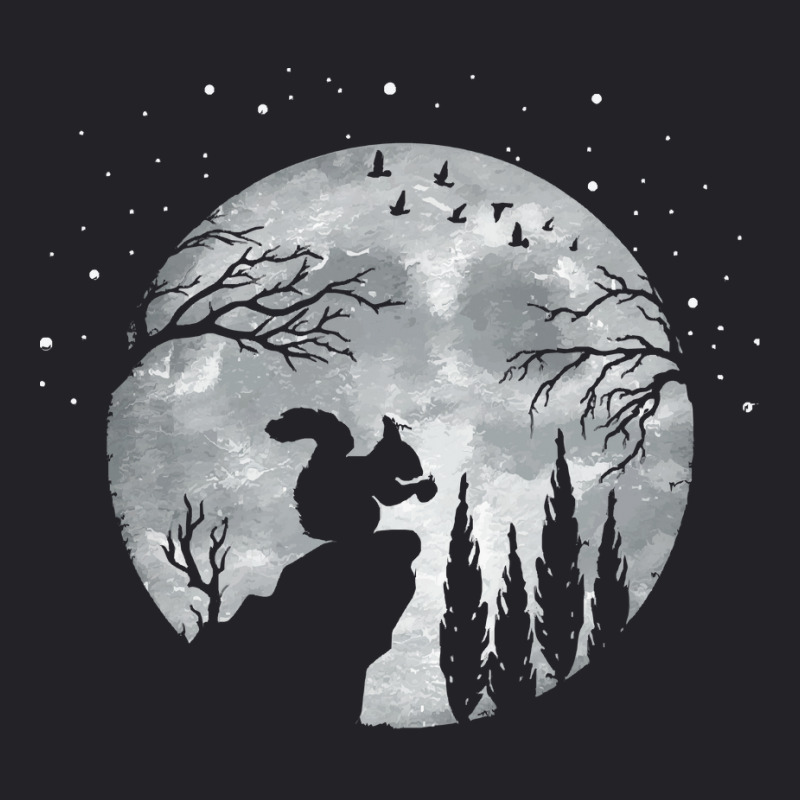 Squirrel T  Shirt Squirrel Forrest Animal Lover Full Moon At Night   S Youth Tee by jaylinconsidine282 | Artistshot