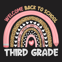 Welcome Back To School Third Grade Teacher Rainbow Leopard T Shirt T-shirt | Artistshot