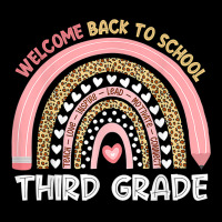 Welcome Back To School Third Grade Teacher Rainbow Leopard T Shirt Long Sleeve Shirts | Artistshot