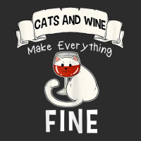 Womens Funny Cats Wine Everything Fine Red Wine Glasses Wine Lovers T Exclusive T-shirt | Artistshot