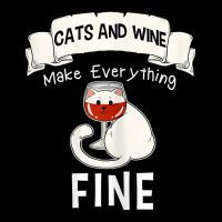 Womens Funny Cats Wine Everything Fine Red Wine Glasses Wine Lovers T Men's Long Sleeve Pajama Set | Artistshot