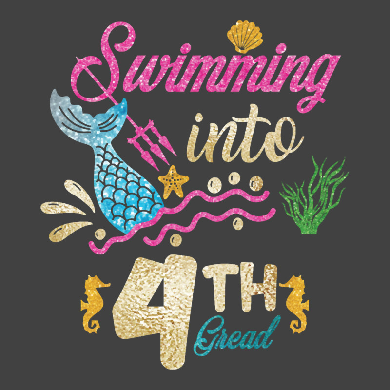 4th Grade Back To School Mermaid Swimming Girls Vintage T-shirt | Artistshot