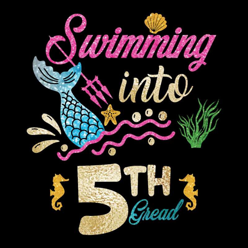 5th Grade Back To School Mermaid Swimming Girls Pocket T-shirt | Artistshot