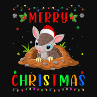 Xmas Light Armadillo Design Matching Christmas Pajama T Shirt Crop Top | Artistshot