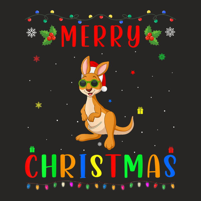 Xmas Light Kangaroo Design Matching Christmas Pajama T Shirt Ladies Fitted T-Shirt by roussoevjaapg6u | Artistshot