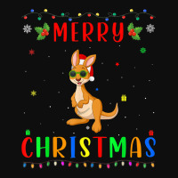 Xmas Light Kangaroo Design Matching Christmas Pajama T Shirt Crop Top | Artistshot