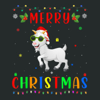 Xmas Light Goat Design Matching Christmas Pajama T Shirt Women's Triblend Scoop T-shirt | Artistshot