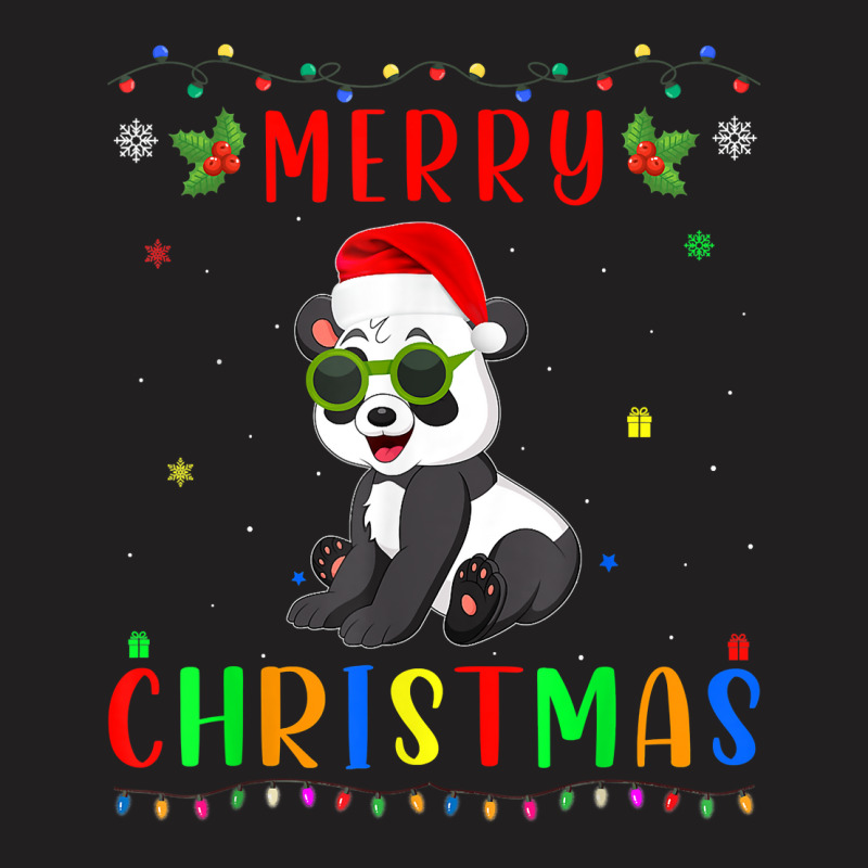 Xmas Light Panda Design Matching Christmas Pajama T Shirt T-Shirt by roussoevjaapg6u | Artistshot