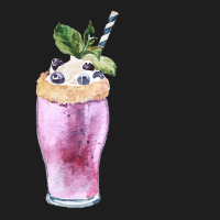 Blueberry Smoothie T  Shirt Blueberry Milkshake With Whipped Cream T Classic T-shirt | Artistshot