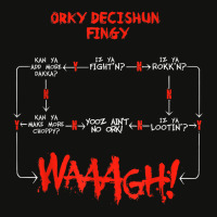 Ork Decision Chart Miniature Tabletop Wargaming Meme T Shirt Scorecard Crop Tee | Artistshot