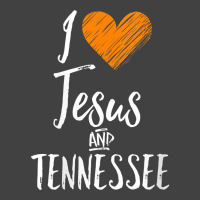 Womens I Love Jesus And Tennessee Shirt Orange Heart Cute Fan Gift V N Vintage T-shirt | Artistshot