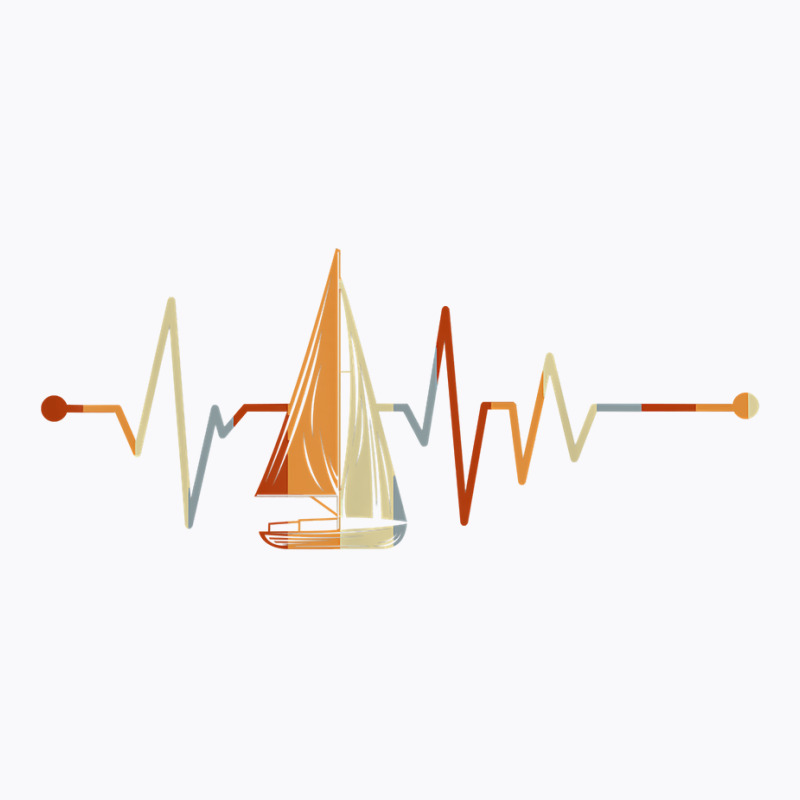 Sea Captain Gift Sail Boat Heartbeat Boat Sailing T Shirt T-shirt | Artistshot