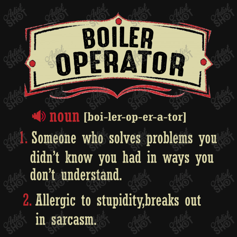 Boiler Operator Dictionary Term Sarcastic License Plate | Artistshot