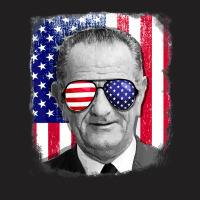 Lyndon B Johnson Us Flag Tshirt 4th Of July T-shirt | Artistshot