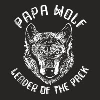 Papa Wolf   Leader Of The Pack Wildlife Animal   Daddy Wolf Tank Top Ladies Fitted T-shirt | Artistshot