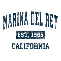 Womens Marina Del Rey California Ca Vintage Sports Design Navy V Neck Baby Tee | Artistshot