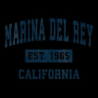 Womens Marina Del Rey California Ca Vintage Sports Design Navy V Neck Lightweight Hoodie | Artistshot