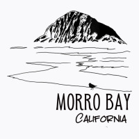 Womens Morro Bay California Morro Rock Ca Silhouette Tourist Design V T-shirt | Artistshot