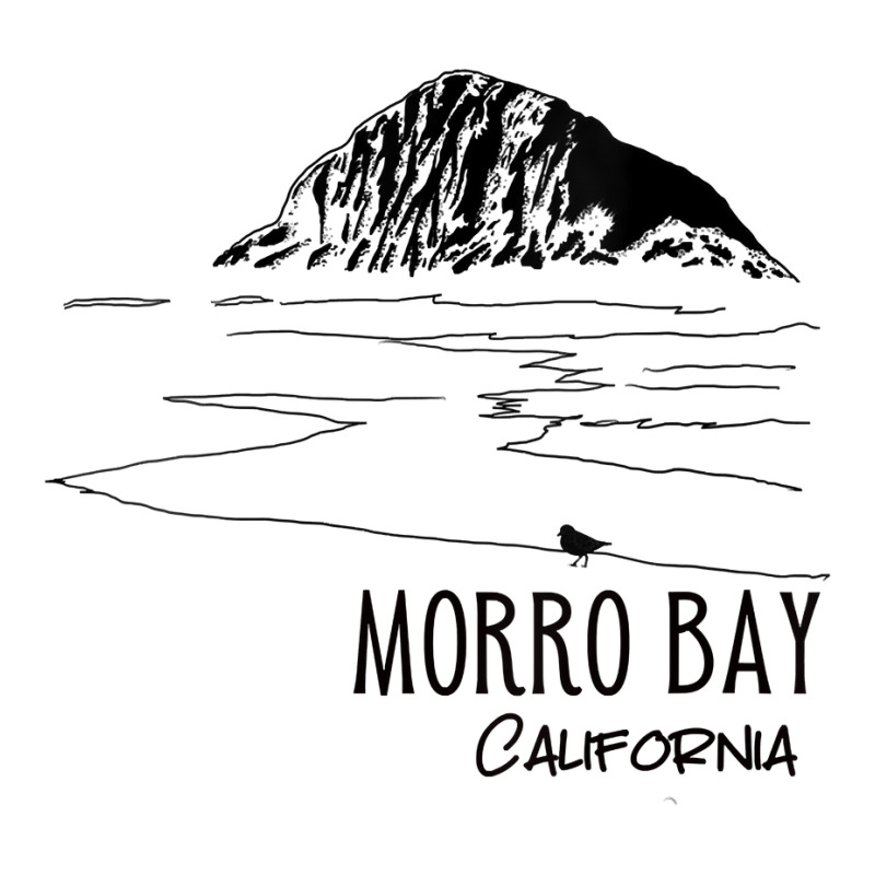 Womens Morro Bay California Morro Rock Ca Silhouette Tourist Design V Crewneck Sweatshirt by annalyneplacencia | Artistshot