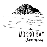 Womens Morro Bay California Morro Rock Ca Silhouette Tourist Design V Men's T-shirt Pajama Set | Artistshot