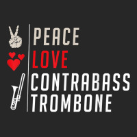 Peace Love Contrabass Trombone Musical Instrument Players T Shirt Women's Pajamas Set | Artistshot