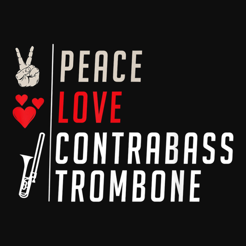 Peace Love Contrabass Trombone Musical Instrument Players T Shirt Crop Top by strnadoymoskwaoj | Artistshot