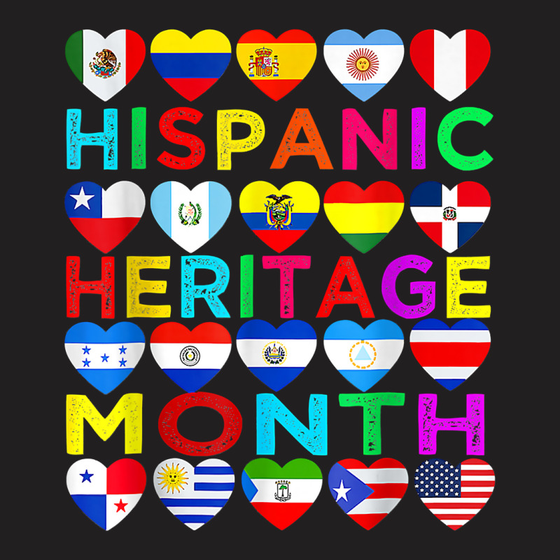 Latin American Flags Hispanic Heritage Month T Shirt T-Shirt by Gondran | Artistshot