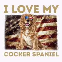 I Love My Cocker Spaniel Dad Mom American Flag Sweatshirt Tank Top | Artistshot