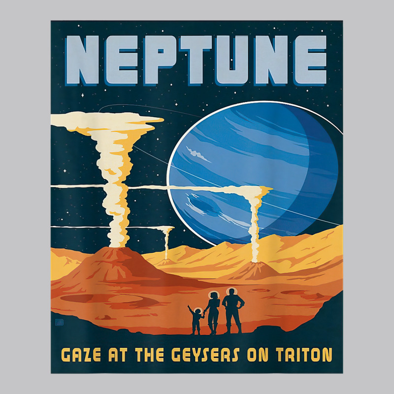 Retro Neptune Gaze At The Geysers On Triton Space Tourism T Shirt Baby Bodysuit by puawhla | Artistshot