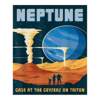 Retro Neptune Gaze At The Geysers On Triton Space Tourism T Shirt Long Sleeve Baby Bodysuit | Artistshot