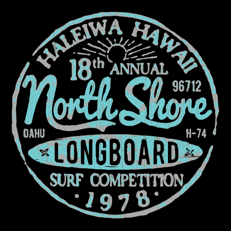 Hawaii North Shore Haleiwa Longboard Surf Long Sleeve T Shirt Fleece Short | Artistshot