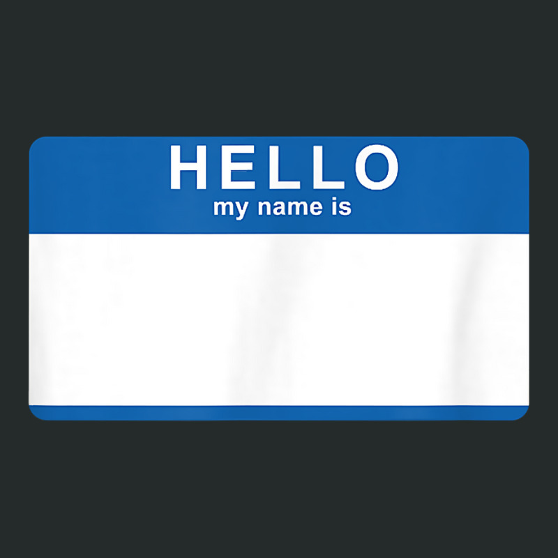 Hello My Name Is Blank Nametag Funny Novelty T Shirt Women's Triblend Scoop T-shirt by mikidicosmo | Artistshot