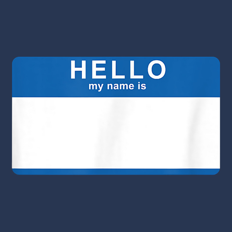 Hello My Name Is Blank Nametag Funny Novelty T Shirt Ladies Denim Jacket by mikidicosmo | Artistshot