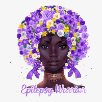 Purple Flowers Afro Hair Black Woman Epilepsy Warrior T Shirt Champion Hoodie | Artistshot