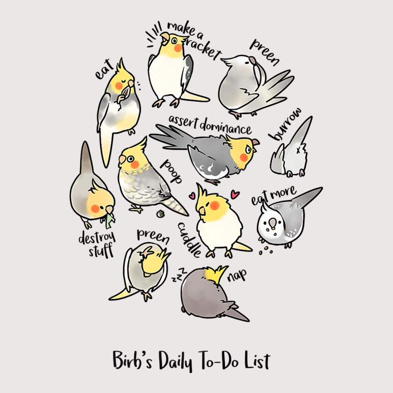 Cockatiel's Daily To Do List T Shirt Pocket T-shirt | Artistshot