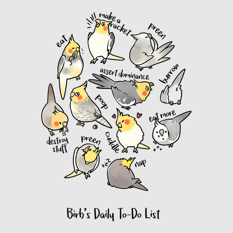 Cockatiel's Daily To Do List T Shirt Hoodie & Jogger Set | Artistshot