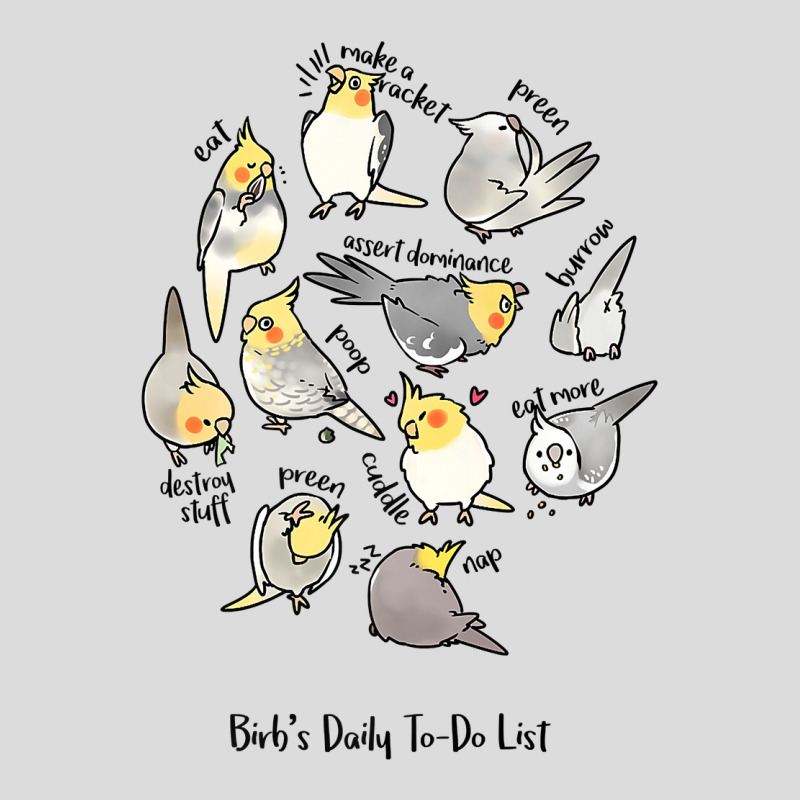 Cockatiel's Daily To Do List T Shirt Men's Polo Shirt | Artistshot