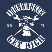 Paid To Get High Funny Ironworker T Shirt Ladies Denim Jacket | Artistshot