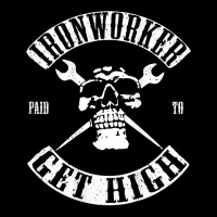 Paid To Get High Funny Ironworker T Shirt Cropped Hoodie | Artistshot