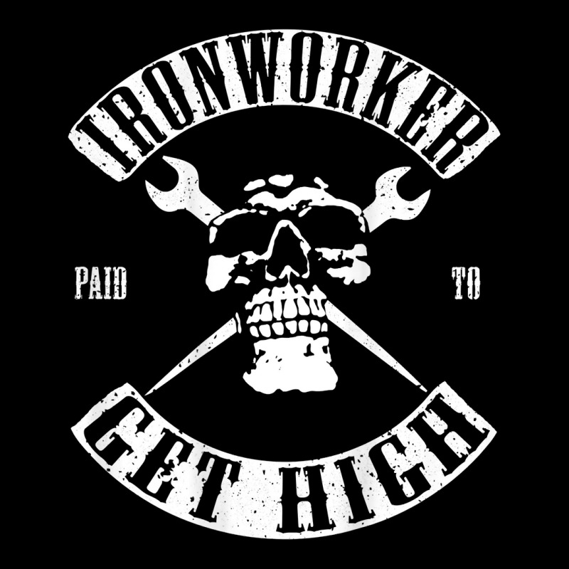 Paid To Get High Funny Ironworker T Shirt Cropped Hoodie by paisleafuscaldo | Artistshot