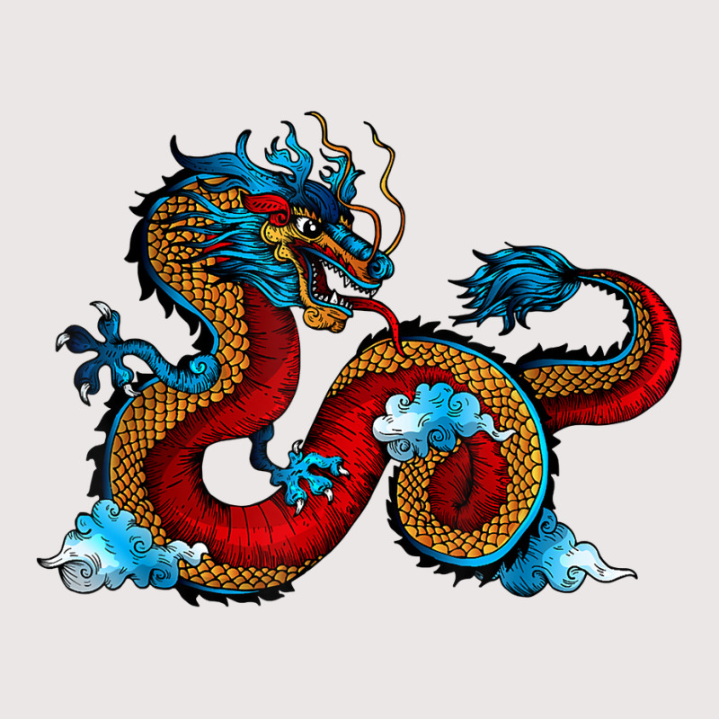 Beautiful Chinese Dragon In The Clouds Art T Shirt Pocket T-shirt | Artistshot