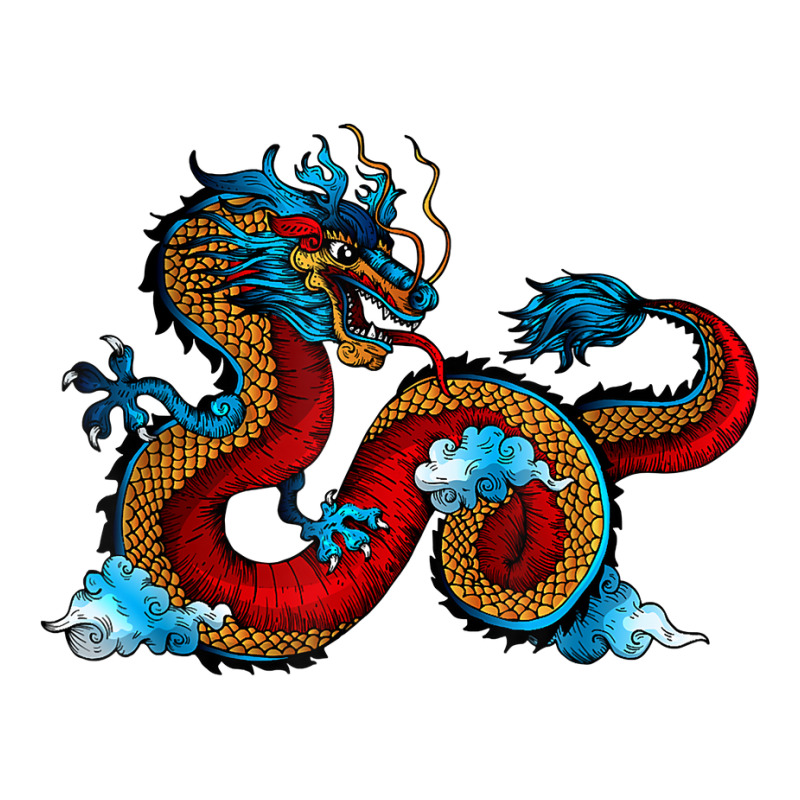 Beautiful Chinese Dragon In The Clouds Art T Shirt 3/4 Sleeve Shirt | Artistshot