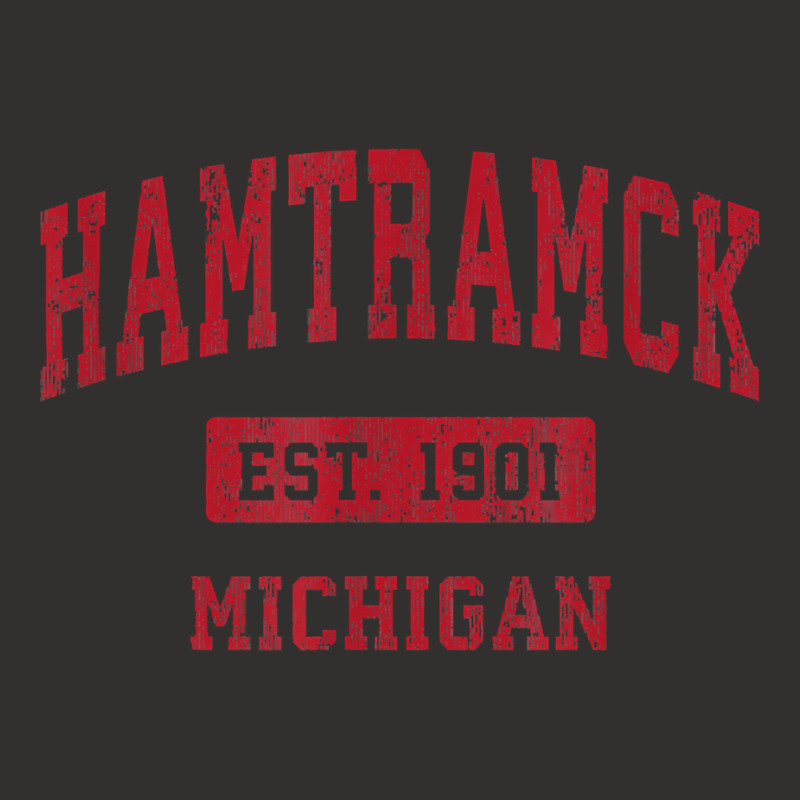 Hamtramck Michigan Mi Vintage Sports Design Red Design T Shirt Champion Hoodie | Artistshot