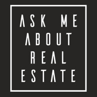 Ask Me About Real Estate   Listing Magnet Realtor Pullover Hoodie Ladies Fitted T-shirt | Artistshot