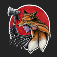 T Shirt, Warrior Fox Woman T-shirt 3/4 Sleeve Shirt | Artistshot