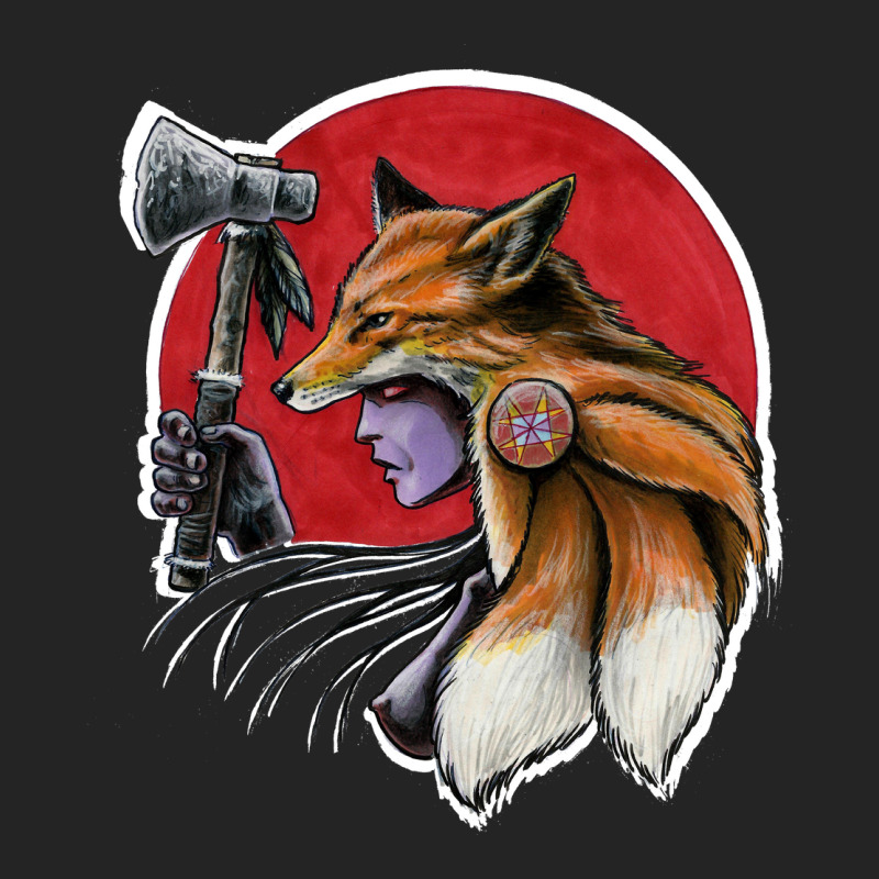 T Shirt, Warrior Fox Woman T-shirt 3/4 Sleeve Shirt | Artistshot